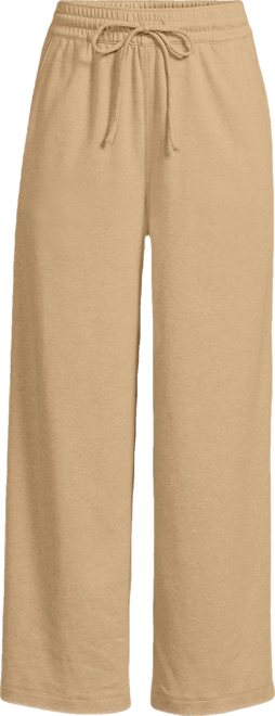 Women's Sport Knit Elastic Waist Wide Leg Crop Pants