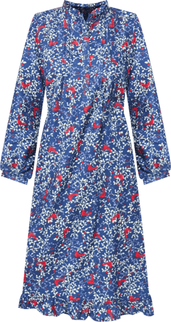 Women's Cotton Flannel Print Short Gown
