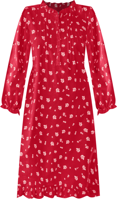 Women's Cotton Flannel Print Short Gown