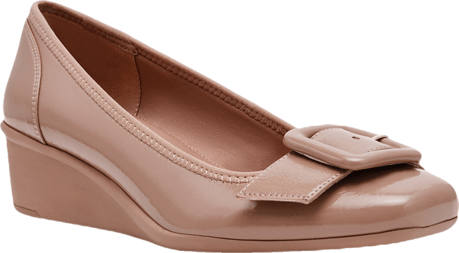 Women's Wyatt Buckle Wedge Pumps