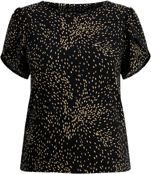 Women's Printed Crewneck Short-Sleeve Top