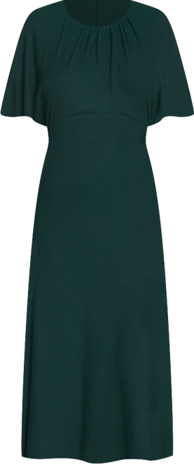 Women's Flutter Sleeve Midi Dress