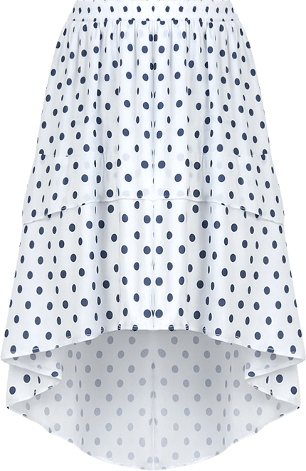 Women's Plus Size Ruffled Layer High-Low Asymmetrical Skirt