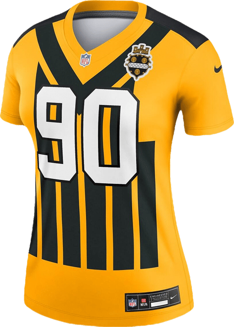 Women's T.j. Watt Gold Pittsburgh Steelers Alternate 1933 Throwback Legend Player Performance Jersey