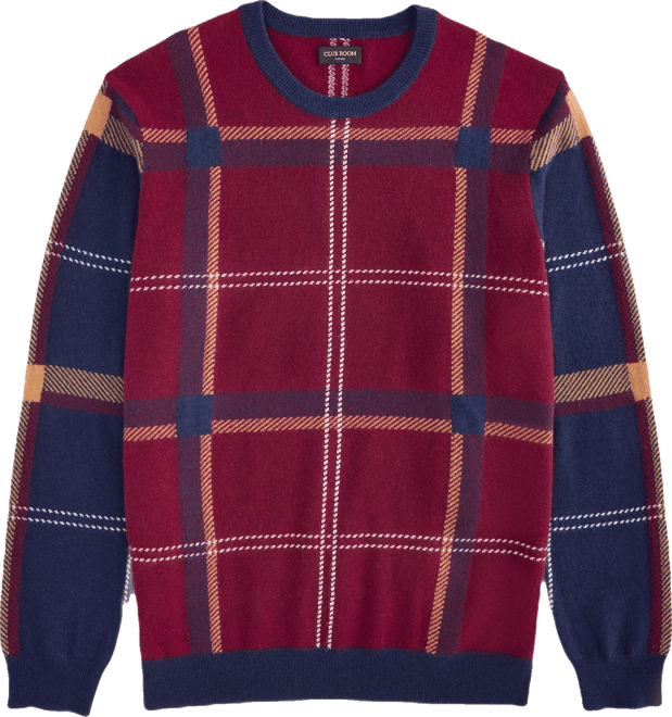 Men's Patrick Regular-Fit Plaid 100% Cashmere Sweater, Macy's Exclusive