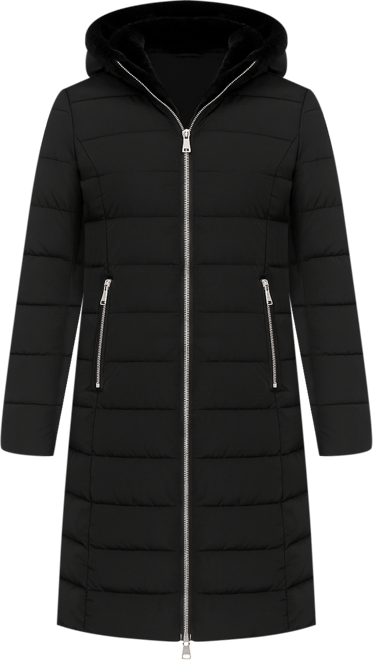 Women's Hooded Faux-Fur-Lined Puffer Coat