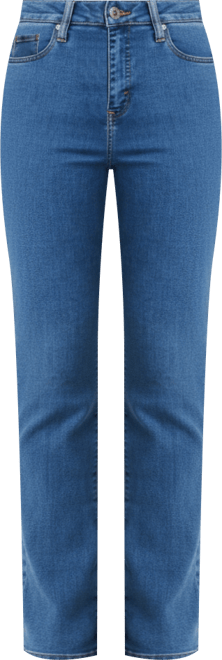 Petite High-Rise Natural Straight-Leg Jeans, Petite & Petite Short, Created for Macy's