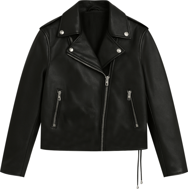 Women's Oversized Leather Moto Jacket