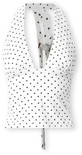 Womens Blaire Polka Dot Halter Top
