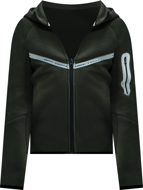 Nike Sportswear Tech Fleece Sudadera con gorro y cierre completo para niños talla grande con detalles reflejantes