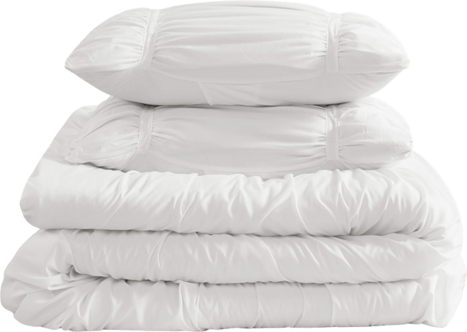 Ribbon Ruched 3-Pc. Comforter Set, King