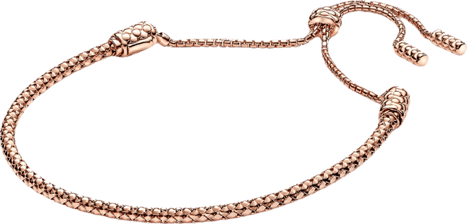 14K Gold-Plated Studded Chain Slider Bracelet