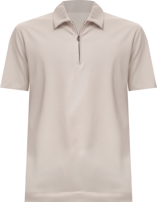 Men's Zip Neck Polo Shirt