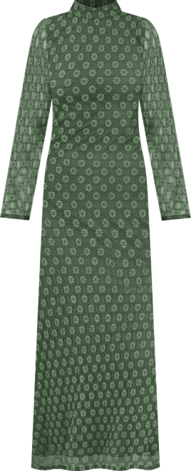 Women's Ola High-Neck Long-Sleeve Floral-Lace Dress