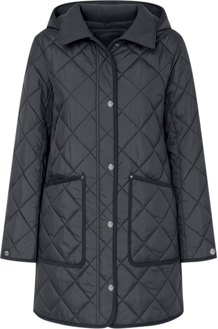 Women's Corduroy Collar Hooded Quilted Coat