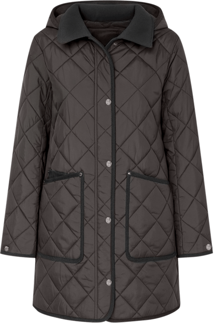 Women's Corduroy Collar Hooded Quilted Coat