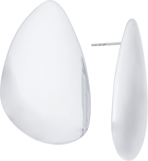 Rhodium Teardop Stud Earrings, Macy's Exclusive