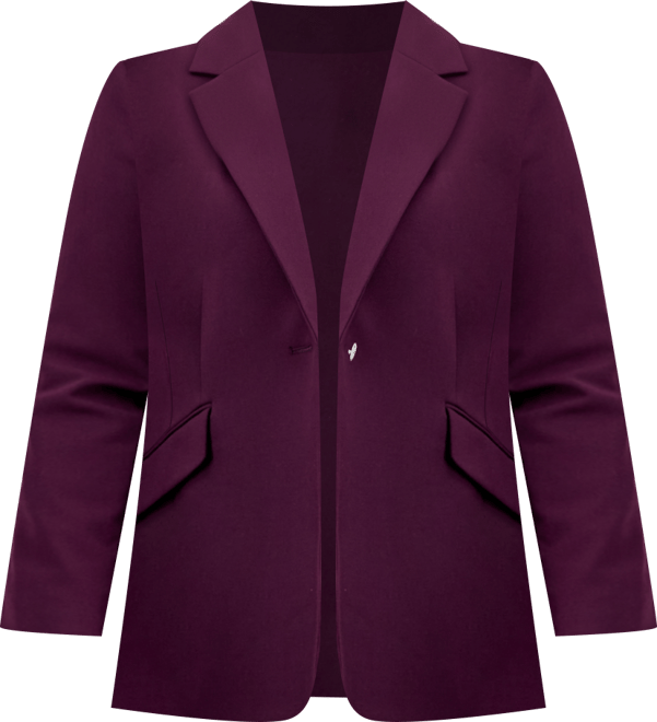 Plus Size Single-Button Blazer