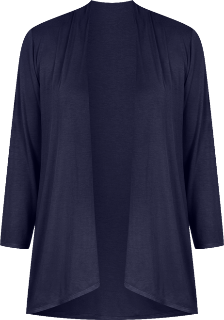 Petite 3/4 Sleeve Solid Cardigan Sweater