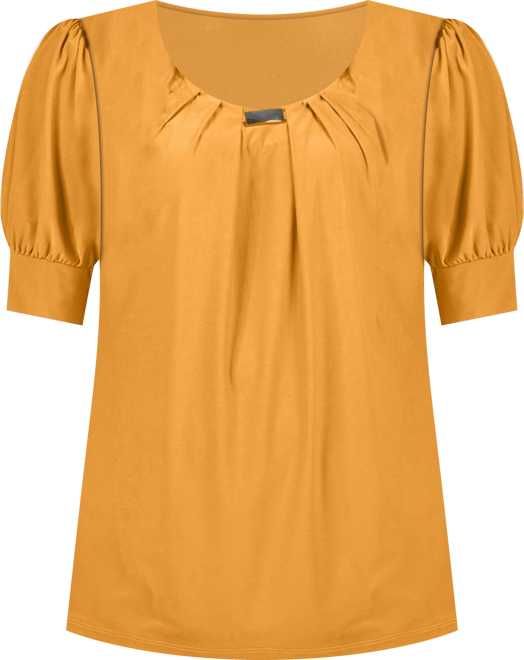 Petite Short Sleeve Balloon Sleeve Top