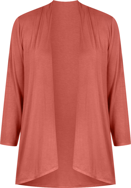 Petite Solid 3/4 Sleeve Cardigan Sweater