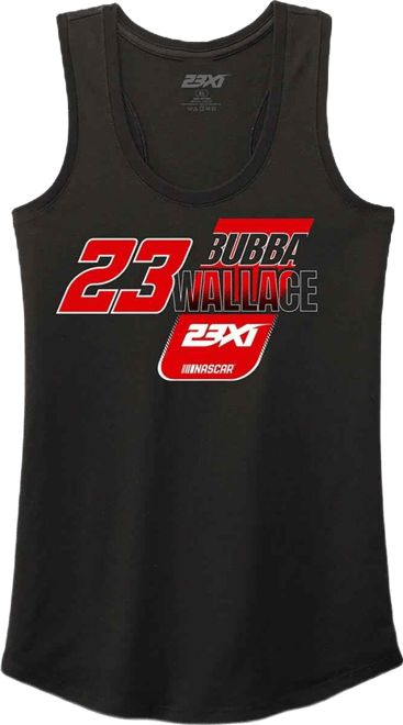 Women's Black Bubba Wallace Racer Back Tri-Blend Tank Top