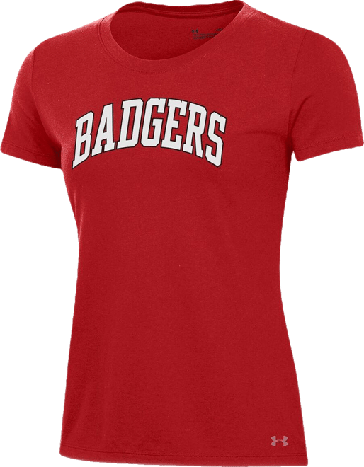 Women's Red Wisconsin Badgers Essentials 2-Hit Performance T-Shirt