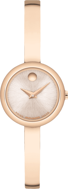 Women's Museum Bangle Round Swiss Quartz Mid Rose Watch, 21.50mm