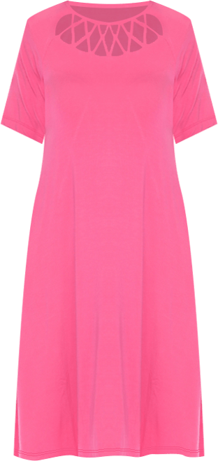Women's Short Sleeve Crisscross Neck A-Line Dress