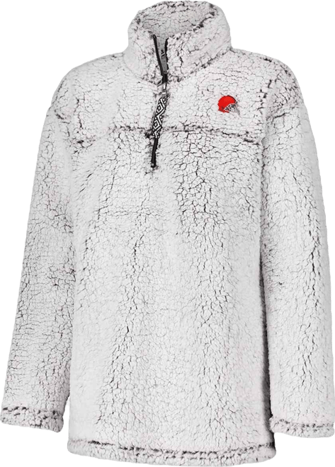 Women's Gray Cleveland Browns Sherpa Full-Zip Jacket