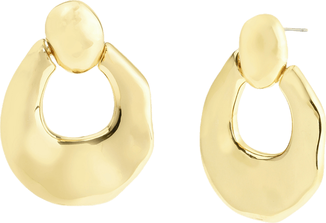 Gold Vintage Doorknocker Earrings