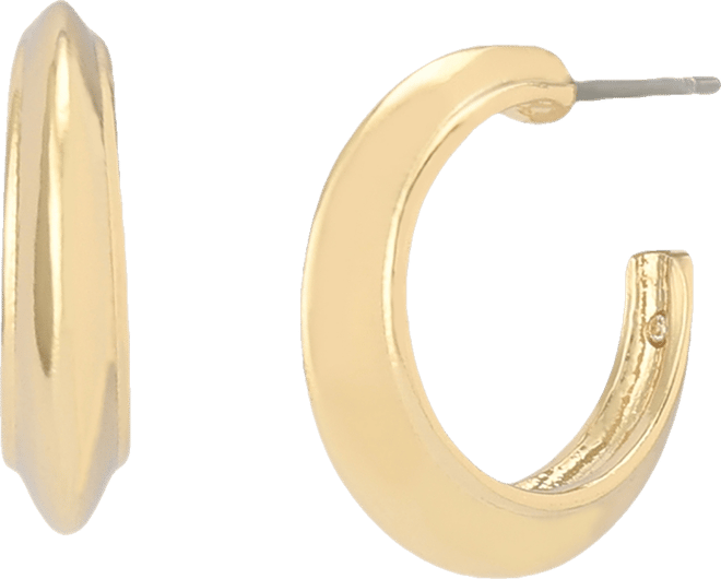 Rhodium Boho Chubby Hoop Earrings