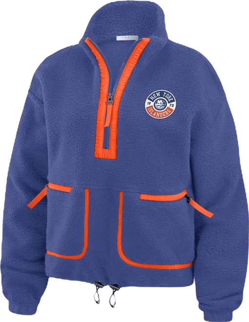 Women's Royal New York Islanders Polar Fleece Half-Zip Jacket