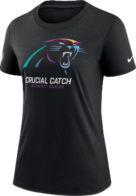 Women's Black Carolina Panthers 2024 Nfl Crucial Catch Tri-Blend T-Shirt