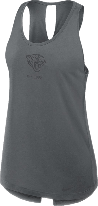 Women's Gray Jacksonville Jaguars Glory Crisscross Performance Tank Top