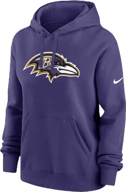 Women's Purple Baltimore Ravens Club Fleece Pullover Hoodie