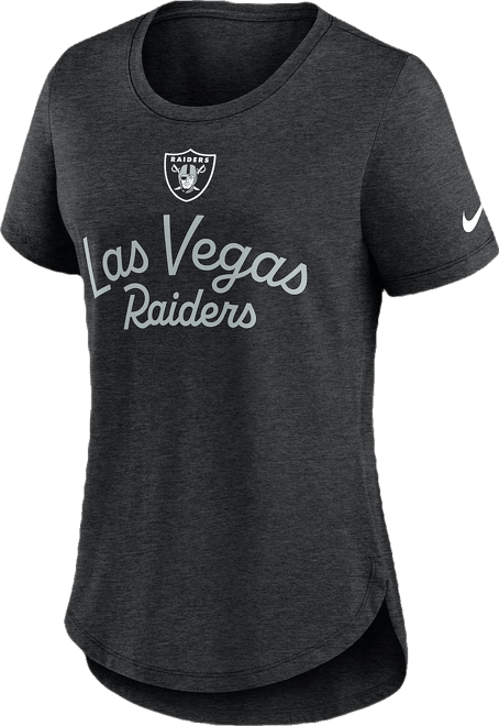 Women's Black Las Vegas Raiders Script Tri-Blend T-Shirt