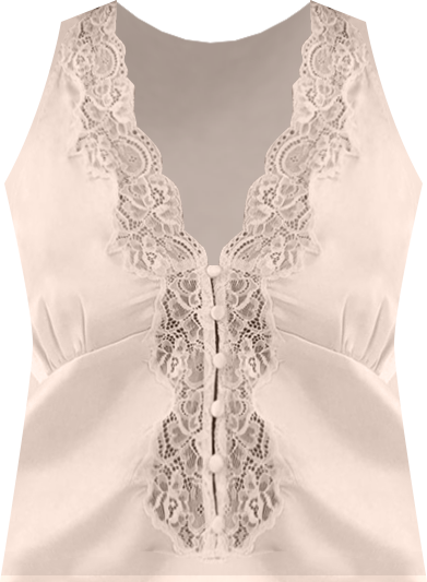 Women's Satin Embroidered Lace Button Front Vest