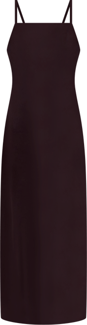 Women's Satin Square Neck Maxi Slip Dress