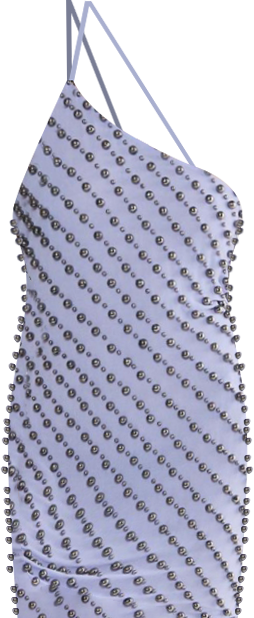 Women's One Shoulder Studded Mini Dress