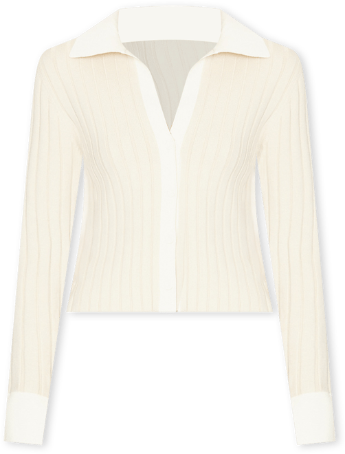 Cozy Cotton Silk Ribbed Button Up