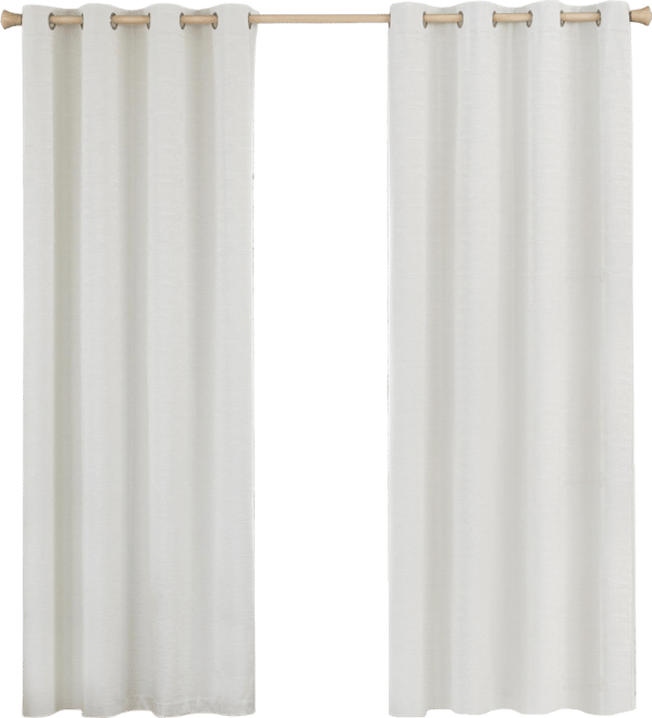 100% Blackout Cotton Blend Thermal Grommet Curtains, 2 Panels, 52"x108"