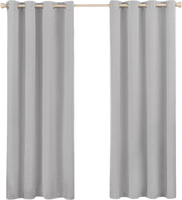 100% Blackout Cotton Blend Thermal Grommet Curtains, 2 Panels, 52"x108"