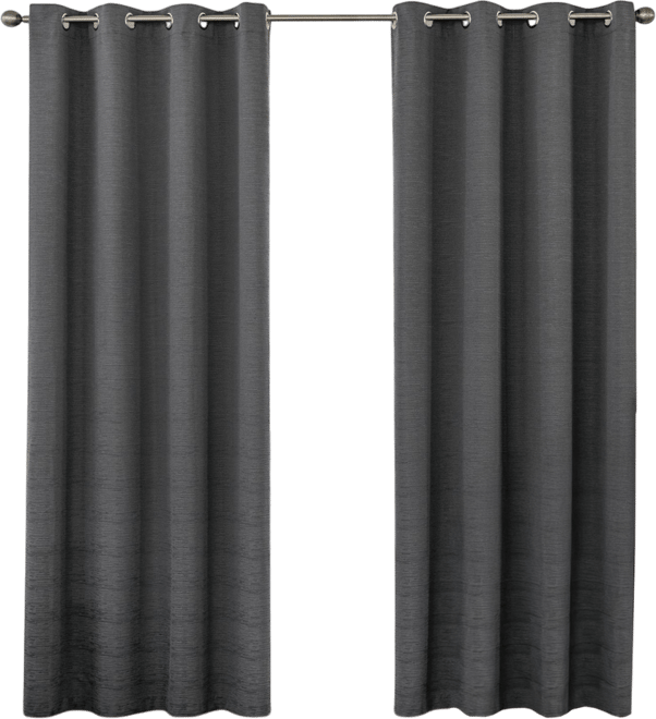 100% Blackout Cotton Blend Thermal Grommet Curtains, 2 Panels, 52"x84"