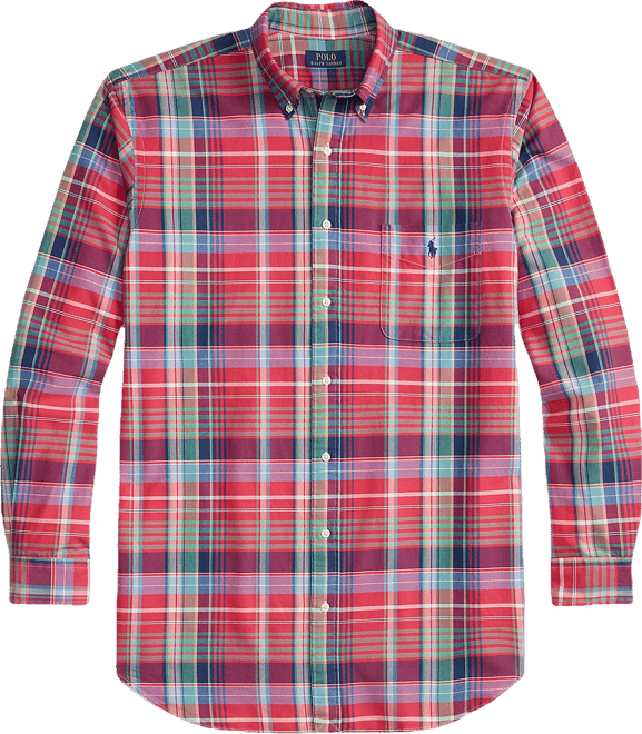 Men's Big & Tall Plaid Oxford Shirt