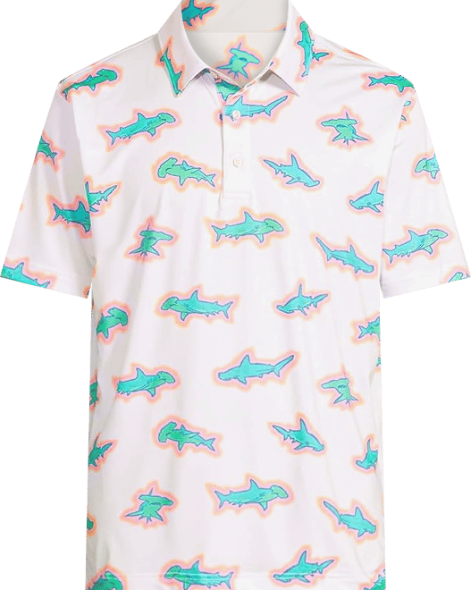 (取寄) チャビーズ メンズ ザ ヴァンナ アペック スイマー (パフォーマンス ポロ) Chubbies men The Vanna Apex Swimmer (Performance Polo) Optic White/Pattern Chubbies Men's The Vanna Apex Swimmer Performance Polo Shirt - Macy's