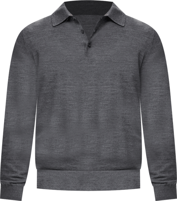 Men's Wool Knitted Polo Sweater