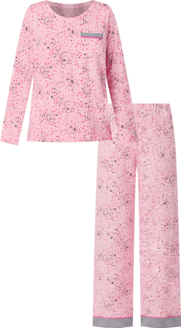 Women's Long Sleeve Crewneck Top and Ankle Length Pants Pajama Set