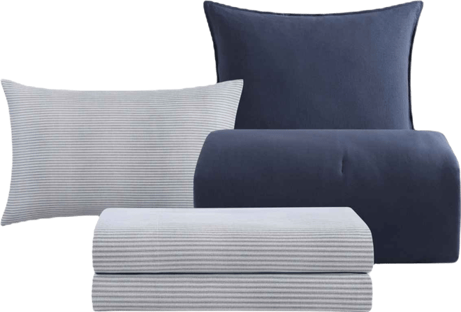 Solid Microfiber 7-Pc. Comforter Set, Full/Queen