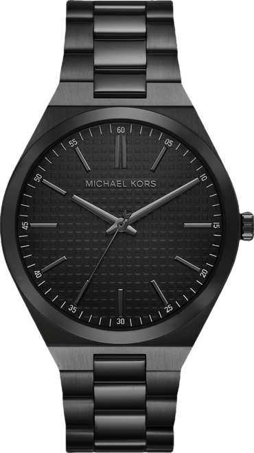 Michael Kors Men's Lennox Three-Hand Black IP Stainless Steel